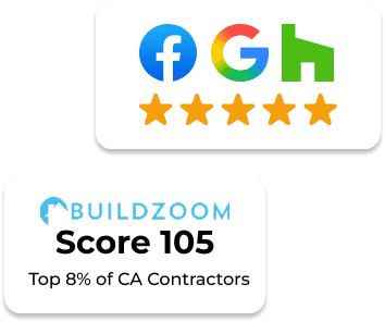 5 Star Reviews And 105 Build Score On Buildzoom